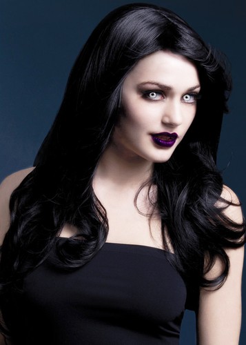 Halloween gothic wavy black - wavy,