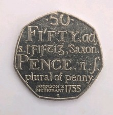2005 UK 50p Fifty Pence 250th