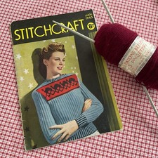 Vintage STITCHCRAFT January 1943 ~ Wartime Knitting Sewing Patterns