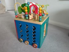 Zany Zoo B Toys Large Wooden Activity Cube Play Centre