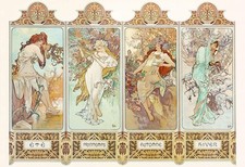 Art Nouveau Mucha The Seasons