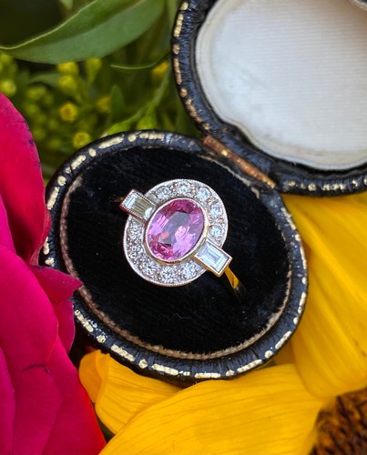 Art deco pink - pink, sapphire