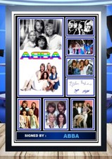 (561)  abba 80s pop group signed unframed framed photograph reprint great gift
