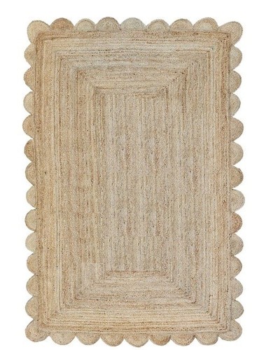 Natural jute scallop - natural,
