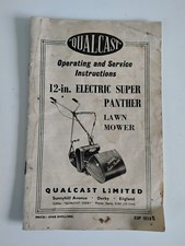 Operating manual for a Qualcast 12-in. Electric Super Panther lawn mower. 1960s