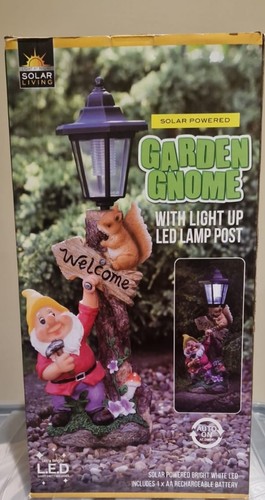 Garden gnome with light led - with, up