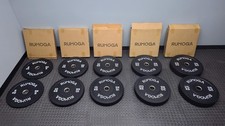 Olympic Black Rubber Bumper Plates – Gym Weightlifting – 100KG SET, 150KG SET