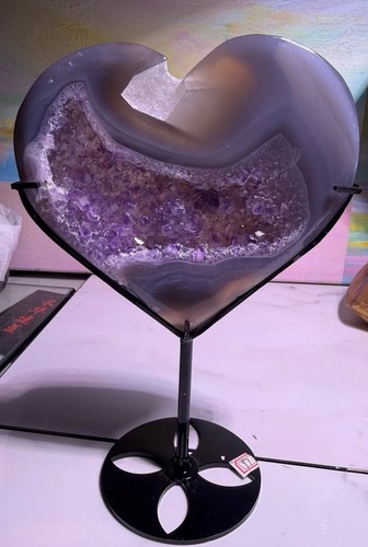 Heart shaped amethyst - amethyst, crystal