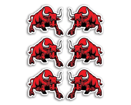 5cm red angry bull - angry,