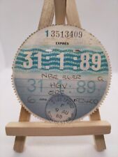 ERF E.R.F HGV Lorry Stamped 1989 Old Original Vehicle Road Car Tax Disc Discs 89
