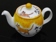Cosmo China Charlotte Firmin Signed Cat Moggy Pussy Medium Teapot 8" x 5.5" VGC