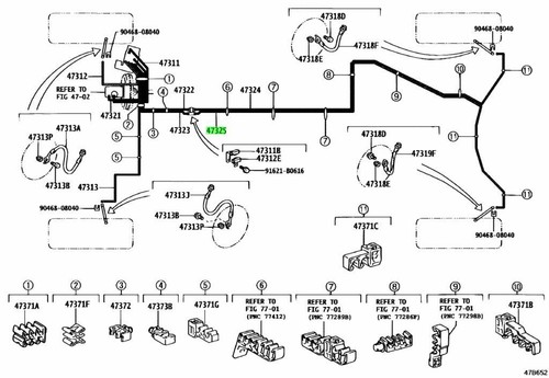 Genuine lexus rear brake - rear, tube
