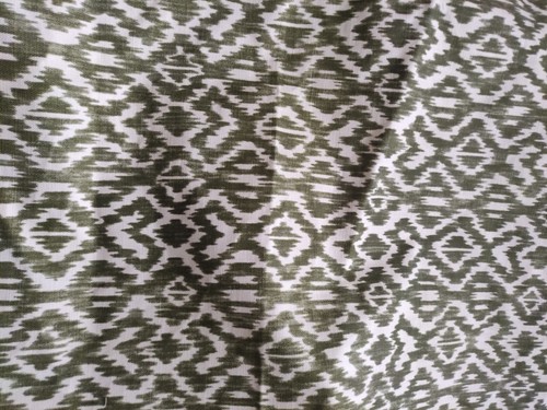 Olive green ikat - green,