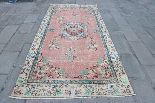 Pink floral area rug 6x9 - floral, 4.6x9.7