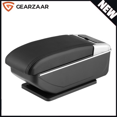 Black leather arm rest - box, for
