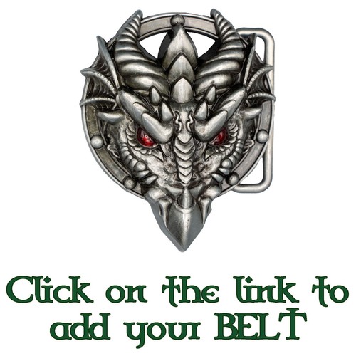 Dragon head metal belt buckle - dragon,