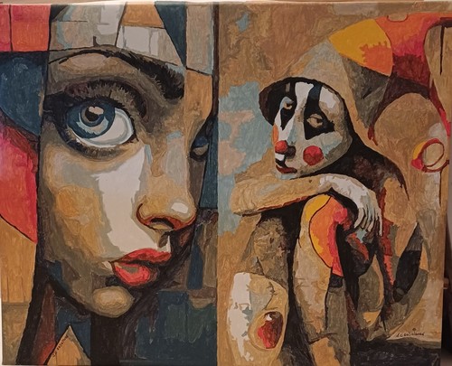 Hand painted acrylic - hand,