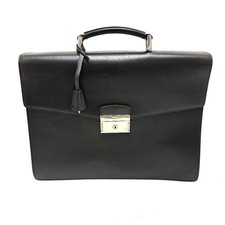 PRADA VR0006 Briefcase, Business Bag, Leather, Men's, Black