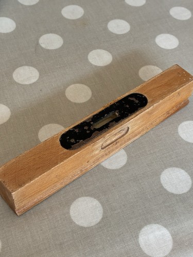 Vintage wooden spirit level - spirit,