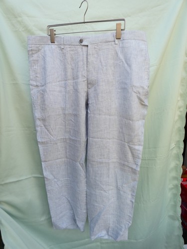 Men blue twill trousers - blue,