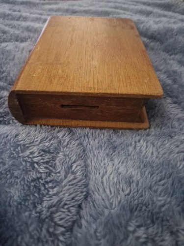 Vintage wooden money box - money,