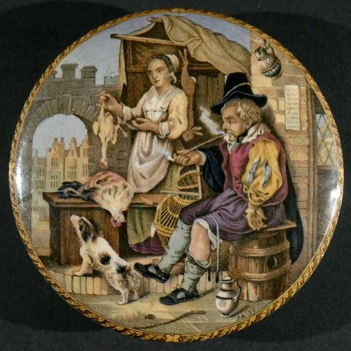 Prattware pot lid the poultry - lid,