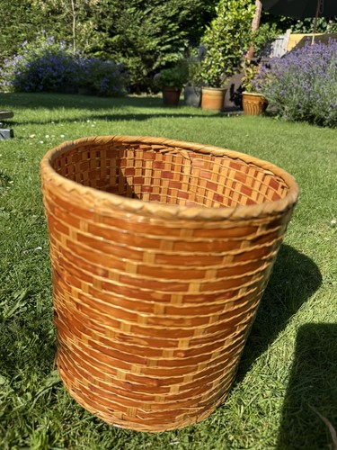 Vintage wicker rattan waste - vintage,