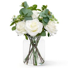 Fake Flowers in Vase with Faux