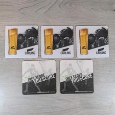 Carling 5 x Vintage Beer Mats
