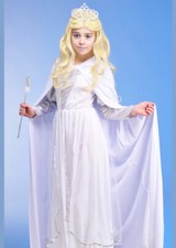 Kids The White Witch Narnia Style Fancy Dress Fairytale Fantasy Costume