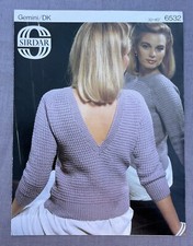 Vintage Knitting Pattern - Sirdar 6532 - Ladies Sweater - 32-40” - DK / Gemini