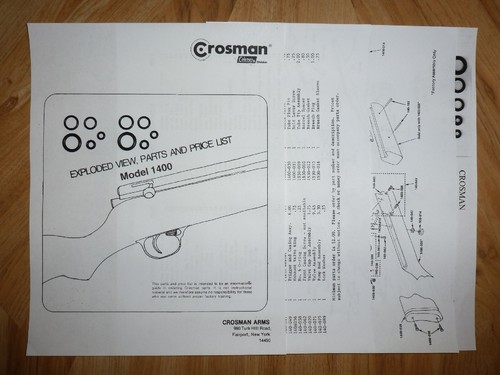 Crosman 1400 two ring - two, o-ring