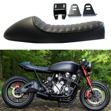 Black Cafe Racer Hump Seat Retro Saddle For Honda CB350 CB400 CB500 CB550 CB750
