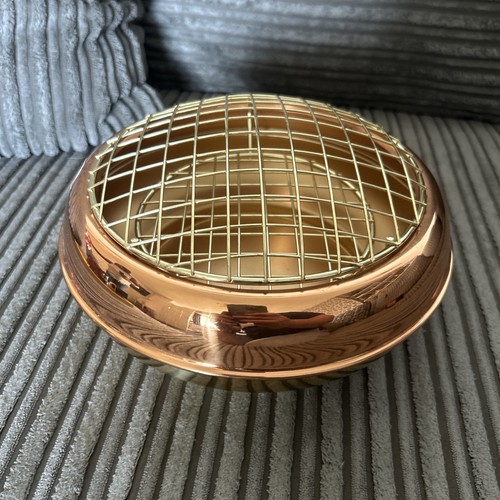 Copper brass flower bowl - flower,