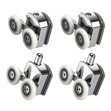 4x Twins Shower Screen Door Rollers Runners Wheels Replacement 23mm Top&Bottom