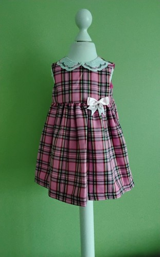 Hand made girls pink - girls, tartan