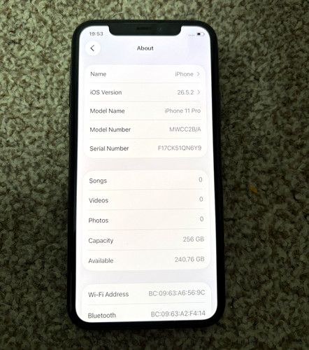 Apple iphone pro - 11, 256gb
