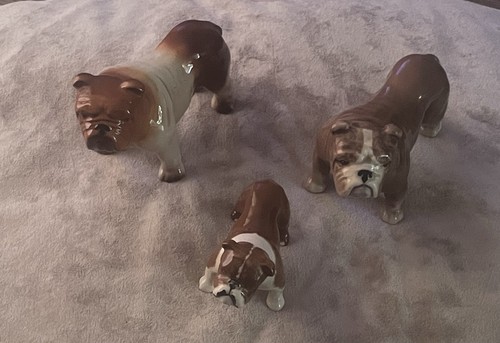 Vintage bulldog figures 3 - vintage,