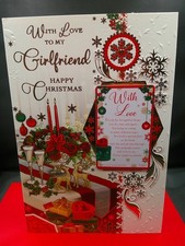 GIRLFRIEND CHRISTMAS CARD 9"X6" XMAS SOMEONE SPECIAL PARTNER WALLET KEEPSAKE