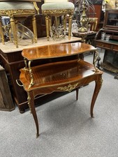 Magnificent 19th Century Louis XV Kingwood Style Two Tier Etagere / Tea Table