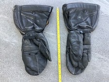 Vintage motorcycle gauntlets, Leather, Medium, Classic, with outer cover