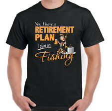 Fishing T-Shirt Retirement Plan Mens Funny Angling Fisherman Angler Fish Sea Rod