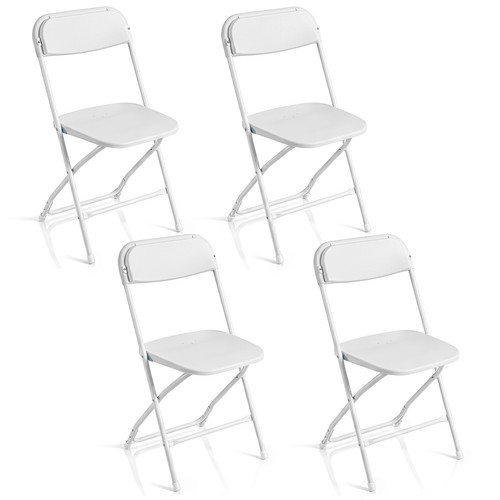 Folding chairs set white - chairs,