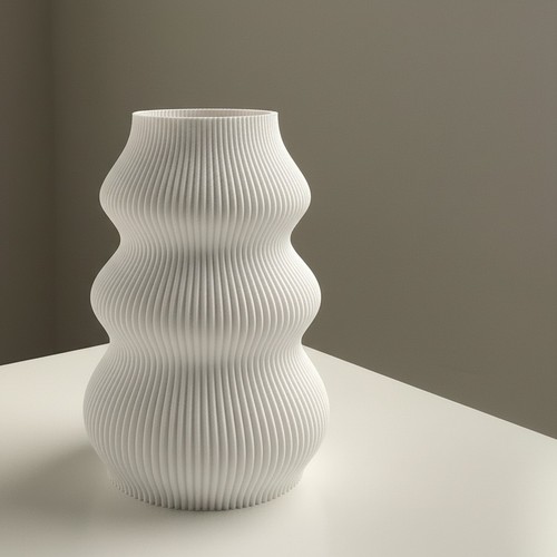 Isla vase sleek printed - vase,, 3d