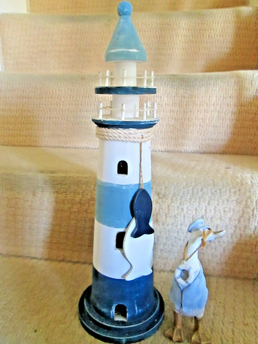 Model blue white lighthouse - model, &