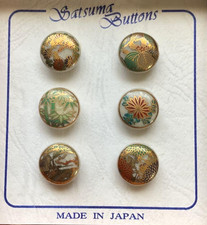 Satsuma Porcelain Buttons 15mm