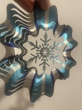 WIND SPINNER Blue Stainless Steel Garden Décor optical illusion