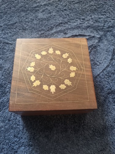 Small antique brass inlaid - antique,