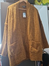 Yellow Mustard Long Sleeve Cardigan Women Size Medium