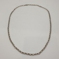 20" Sterling Silver 925 Belcher Chain Necklace 8.7g 3mm Wide UK Hallmark
